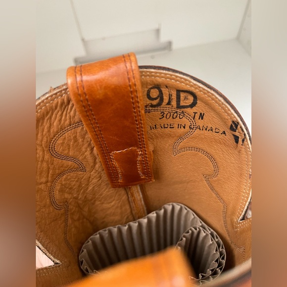 NET Alberta Boot Brown Cowhide Leather Western Cowboy Boots Women Size 9 US - Picture 7 of 9